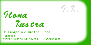 ilona kustra business card